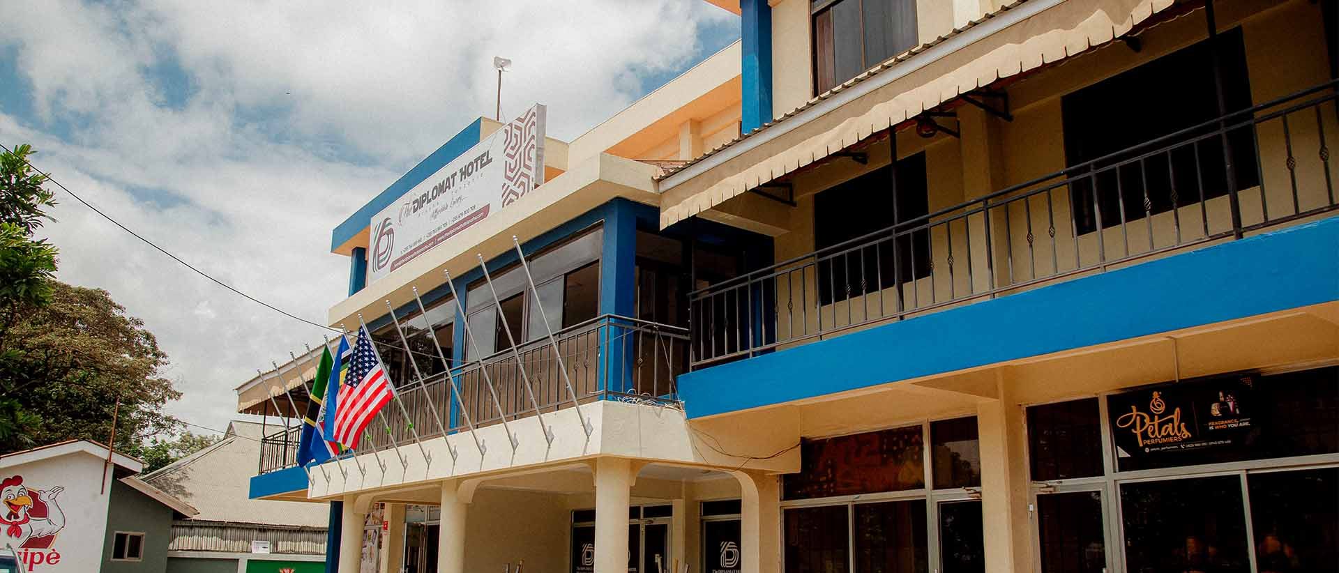 The Diplomat Hotel &amp; Conference Center (DHCC) seen from the street