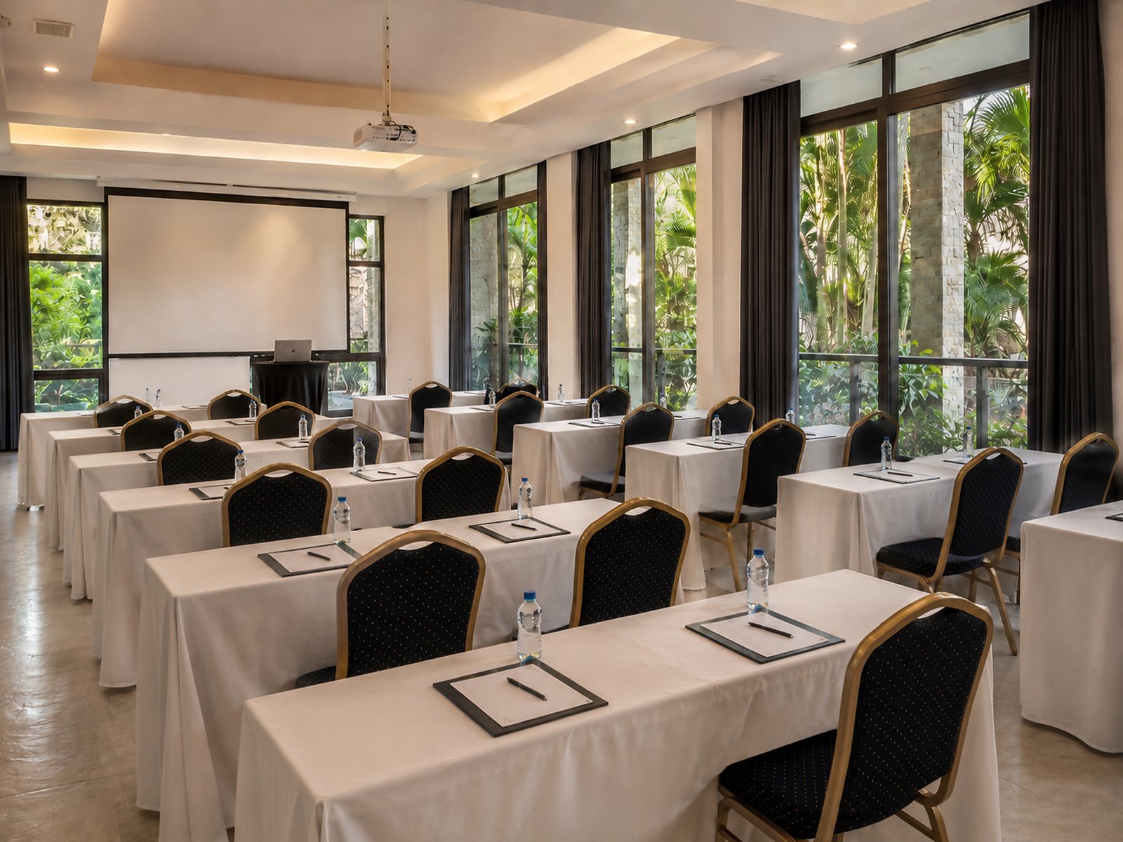 Conference hall set Classroom style